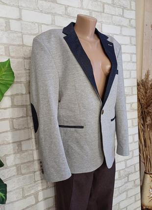 Новый стильный мужской пиджак/жакет в сером цвете на 80%хлопок, размер 2-3хл3 фото