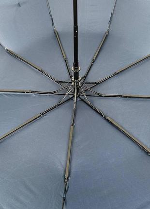 Женский однотонный зонт полуавтомат на 9 спиц антиветер от toprain, темно-синий, 0119-10