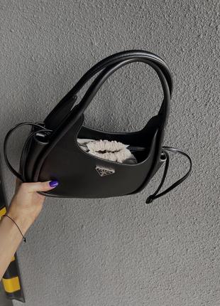 Жіноча сумка prada leather handbag black4 фото