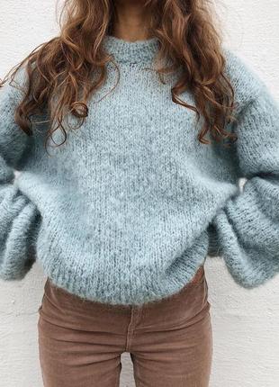 Мягкий свитер оверсайз из шерсти альпака