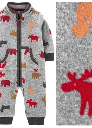 Человечек флисовый carters поддева комбинезон ромпер