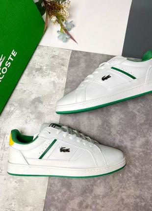 Ділові класичні чоловічі кросівки lacoste  лакост шкіряні1 фото