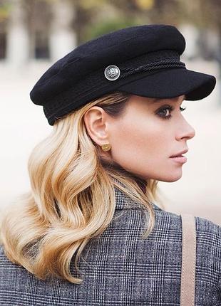 Кепі фетровий, картуз жіночий теплий зимовий, кепка жіноча, кашкет шапка берет