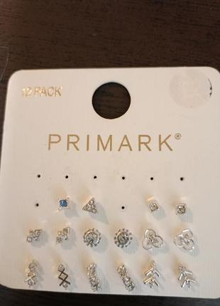 Серьги пусеты primark новые.