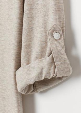 Хлопковый лонгслив, футболка на длинный рукав h&amp;m, cotton jersey henley shirt2 фото