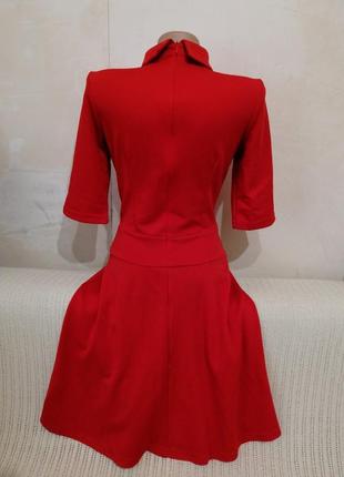 Сукня червона midi довжини3 фото
