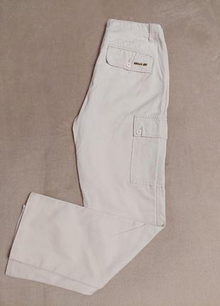 Молочные штаны карго miss kenvelo брюки джинсы1 фото