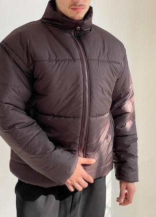 Коричневая мужская демисезонная куртка2 фото