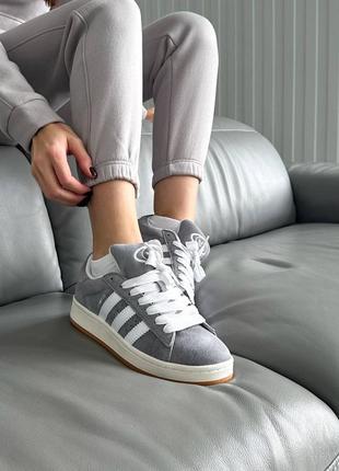 Женские кроссовки adidas campus 00s grey/white