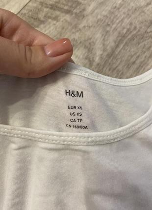 Белый базовый тонкий удлиненный пуловер от h&amp;m размер 42 xs5 фото