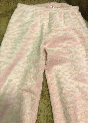 Теплые штаны домашние  флисовые для девочки 8-10лет