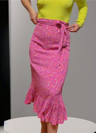 Меди юбка в цветочный принт river island1 фото