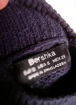 Базовый джемпер, свитер темно-синего цвета bershka4 фото