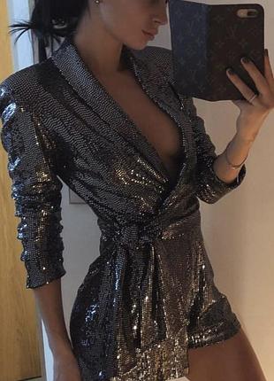 Шорти костюм комбінезон сукня вечірня паєтки паетки zara
