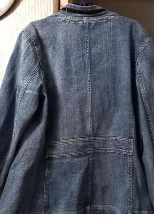 Новая джинсовая куртка пиджак френч размер 50-52-547 фото