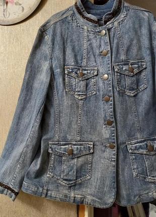 Новая джинсовая куртка пиджак френч размер 50-52-544 фото