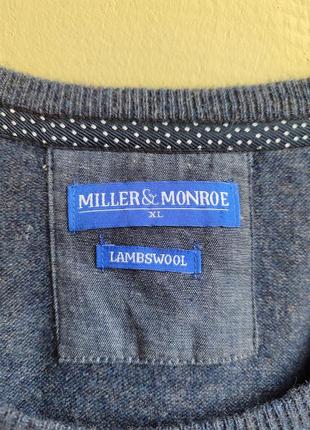 Оригинальный стильный пуловер от бренда мiller &amp; мonroэ джемпер свитер шерсть lambswool с мужского плеча5 фото