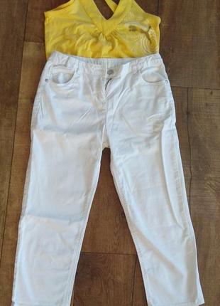 Шорти бриджі капрі штани літні брюки жіночі білі 152-158-164см