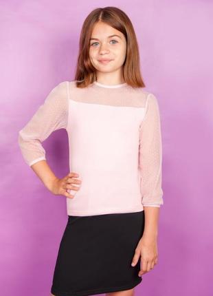 Джемпер, реглан, блузка для девочки, школьная форма1 фото