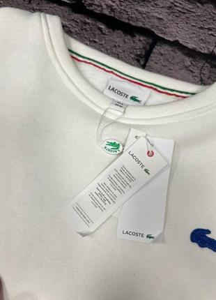 Люксовий жіночий костюм в стилі лакост lacoste теплий на флісі стильний комплект кофта і штани преміум зимовий4 фото