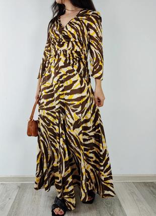 Сатинова сукня в абстрактний принт asos4 фото