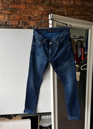 Nudie jeans tight terry skinny men’s blue denim jeans завужені джинси