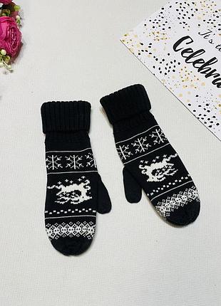 Варежки теплые из бамбуковой пряжи бренд love label ❄️