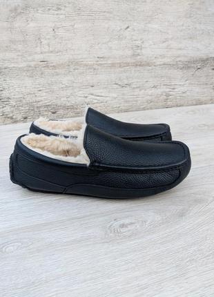 Ugg australia ascot 5379b мокасіни шкіряні тапочки лофери уггі тапки угг moncler черевики loro piana