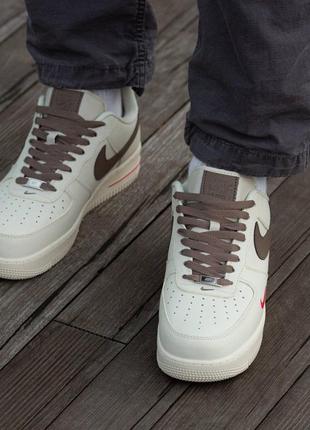 Зимние кроссовки nike air force 1 winter beige mocco7 фото