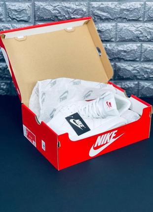 Кроссовки найк nike white/red универсальные женские кроссовки классические найк7 фото