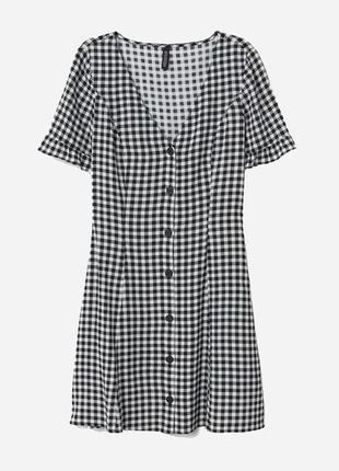 Сарафан сукня в клітинку чорно-біла h&m