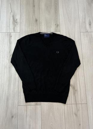 Премиальный шерстяной свитер кофта fred perry size xs/s