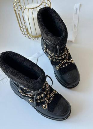 Шикарні люксові брендові ботинки черевики в стилі chanel boots4 фото