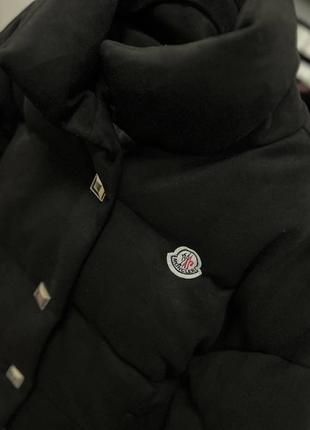 Нежная люксовая женская куртка в стиле moncler монклер брендовая зимняя до -20 стильная трендовая с воротником3 фото