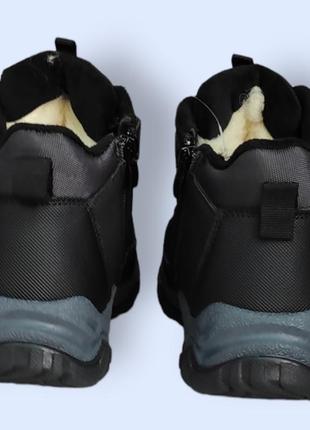 Чорні зимові черевики, кросівки, хайтопи для хлопчика термо 36-4110 фото