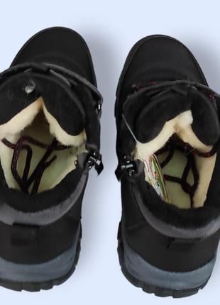 Чорні зимові черевики, кросівки, хайтопи для хлопчика термо 36-418 фото