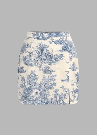 Cider toile de jouy mini, стильный костюм, юбка, боди, топ3 фото