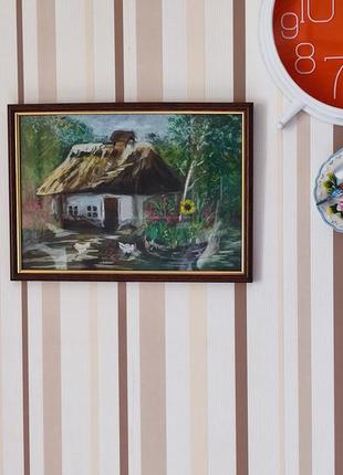 Картина  хатинка у селі2 фото