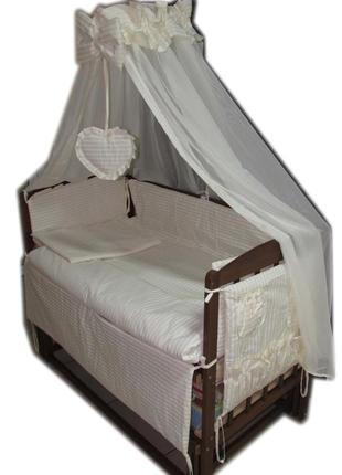 Акція! ліжечко маятник "малюк люкс" з шухлядою матрац кокос постільний набір 8 ел.2 фото