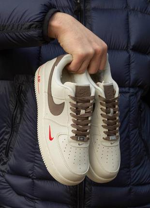 Nike air force 1 winter beige7 фото