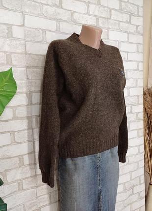 Новый мега теплый свитер/кофта на 70 % шерсти в темном цвете хаки, размер с-ка3 фото