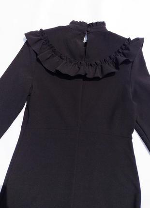Чёрное платье с рюшами h&m осень7 фото