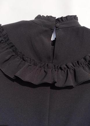 Чёрное платье с рюшами h&m осень8 фото