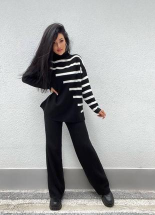 Костюм смужка чорний