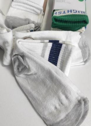 Набор комплект три пары носков носки носки носочки носки женские базовые белые полоска размер 35/38 39 41 sinsay4 фото