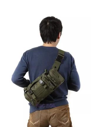 Тактична сумка на пояс, на плече, тактична сумка (піксель)5 фото