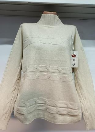 Женский свитер со стойкой с летучей мышью  52-54 размера