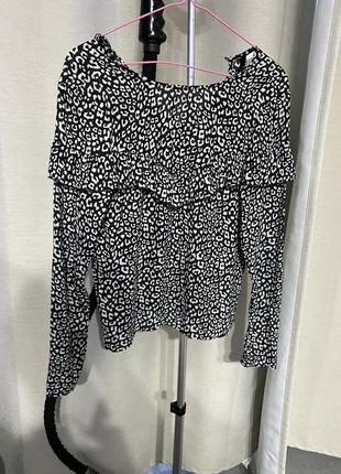Шифонова блуза , леопардова блуза5 фото