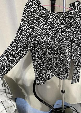 Шифонова блуза , леопардова блуза3 фото