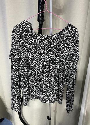 Шифонова блуза , леопардова блуза4 фото